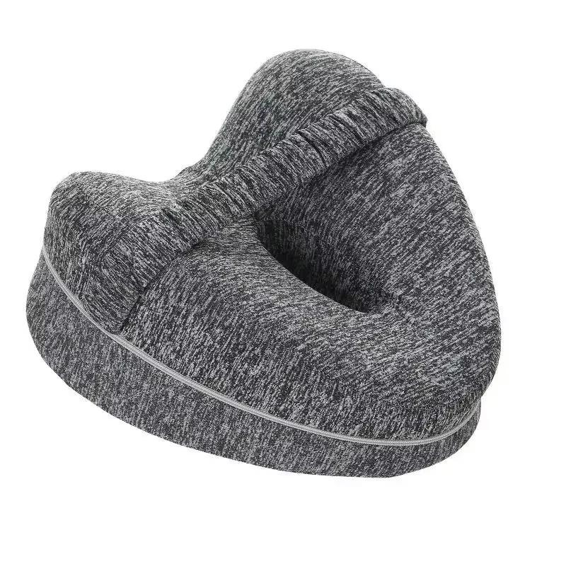 Memory Cotton Leg Pillow Hollow Heart Pregnancy Side Sleeper Sciatica Orthopedic Sciatica Back Hip Relief Pillow For Bed, Sofa