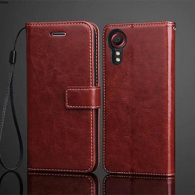 Kryt na držák karet pro Samsung Galaxy Xcover 5 5s Kožené flipové pouzdro Retro peněženka Pouzdro na telefonní tašku Business Flip Cover Fundas