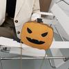 Halloween Pumpkin Bag Spooky Pumpkin Purse Crossbody Pumpkin Bag with Chain Shoulder Strap for Parties or Trick-or-Treating