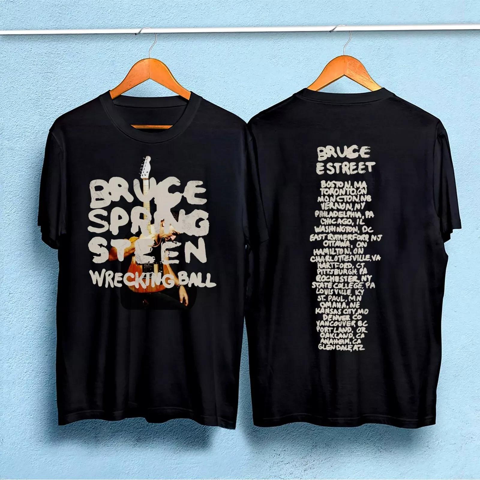 

Винтажная футболка Bruce Springsteen Wrecking Ball Tour Размер S-4XL Высококачественная Роскошь для Мужчин и Женщин Топ Y2k 4XL