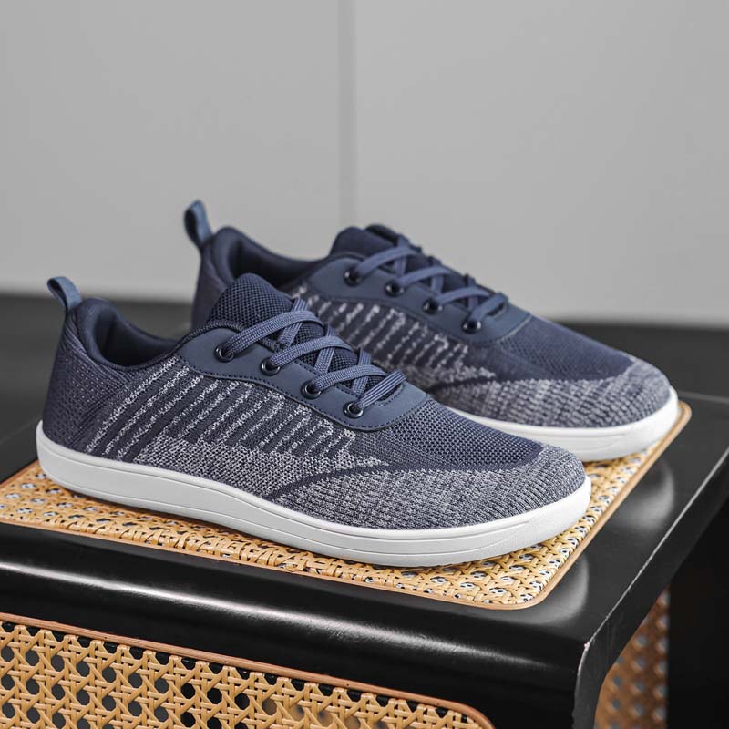 Men Barefoot Casual Flats Driving Shoes Black White Blue Wide Head Walking Shoes Yoga Fitness Shoes Large Size