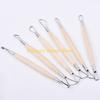 F26C Clay Sculpting Tools Set of 6 Double for Head Handle Wax Pottery Carving Sculpture for DIY Craft Ceramic Polymer Tool
