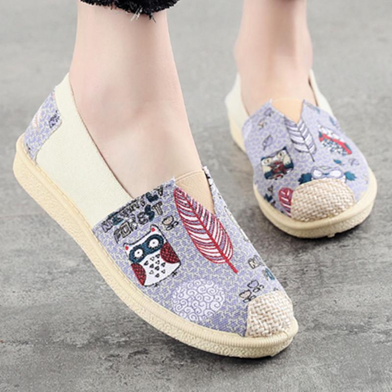 Cloth shoes black white canvas ethnic lazy shoes lightweight Doudou shoes