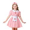 Sweet Kids Nurse Costume Dress for Girls - Pink Doctor Role Play Outfit with Hat & Accessories for Pretend Play & Dress Up