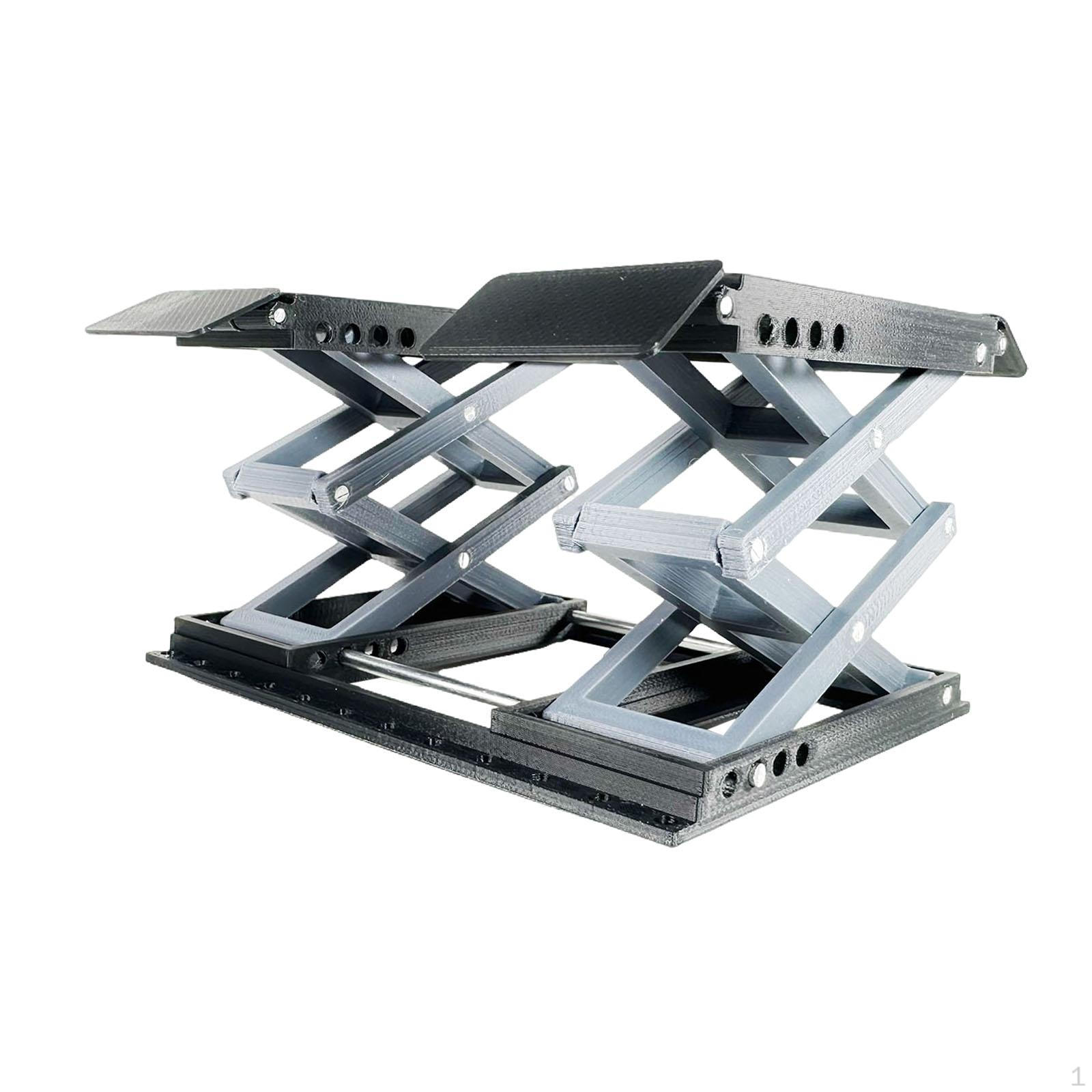 

RC Car Stand,RC Miniature Lifting Platform, Portable for 1/ 18 Scale Crawler Adjustable Black