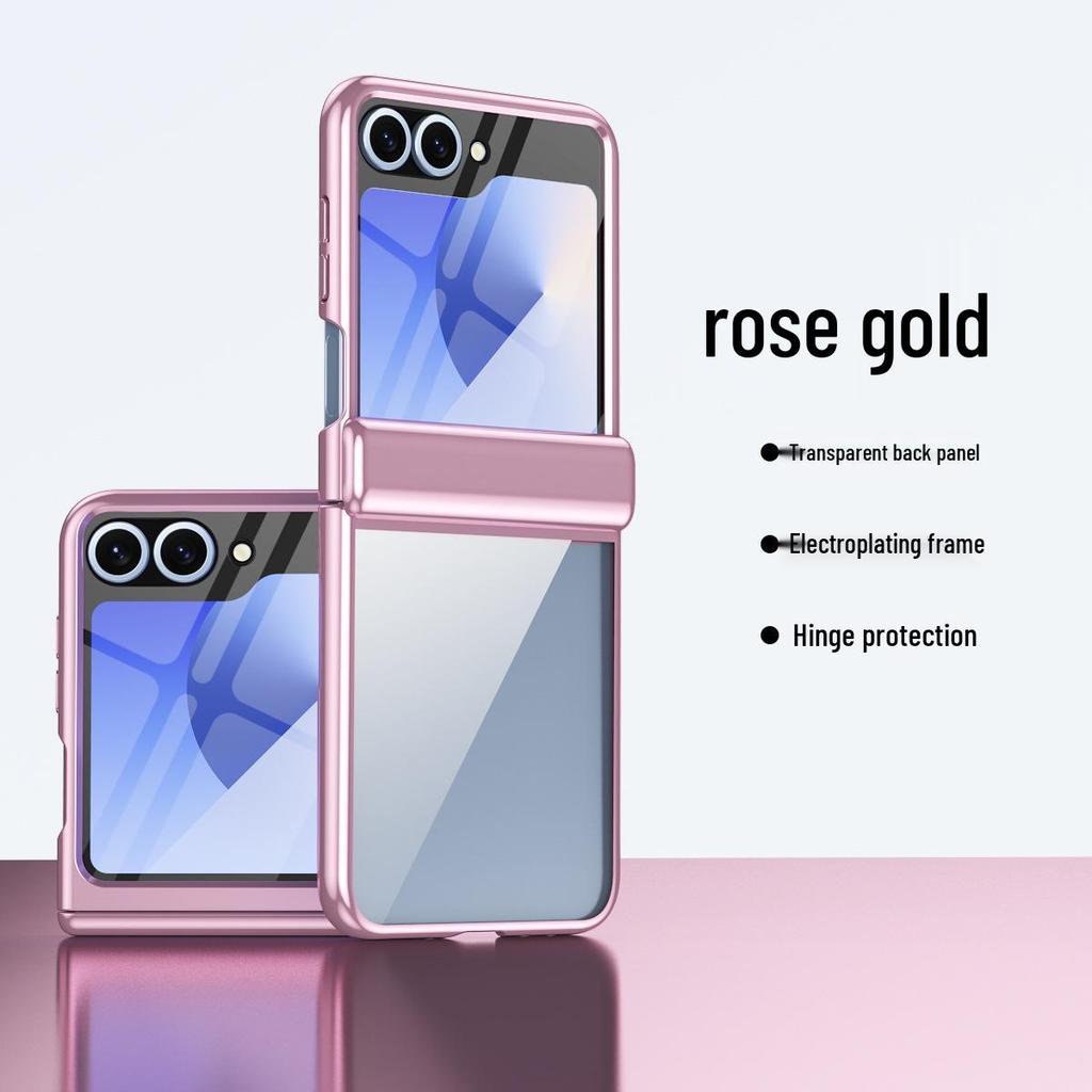 Samsung Z Flip6 Electroplated Full Coverage Drop-proof Case with Integrated Hinge Film