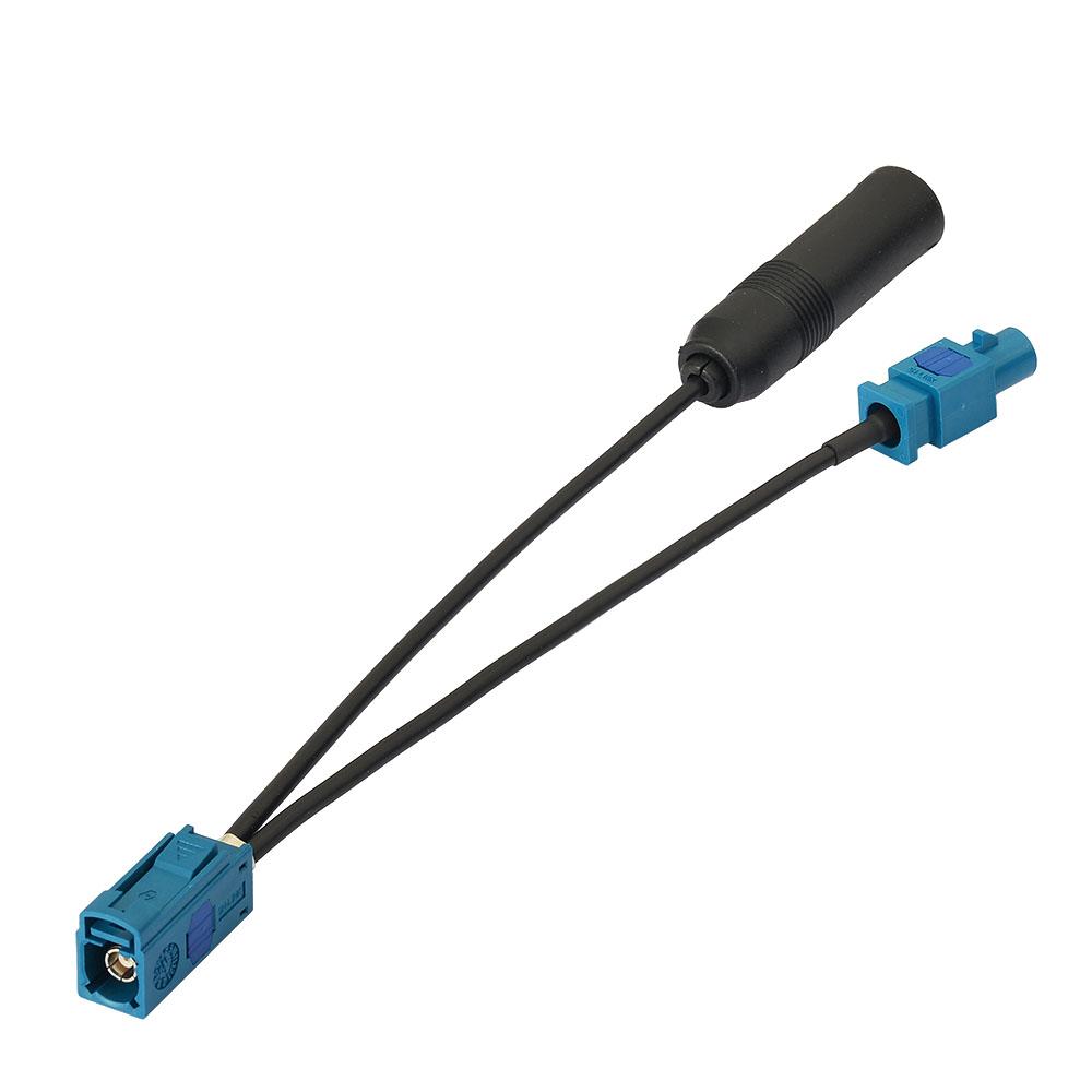 Hot Fakra Cable Car FM AM Radio Satellite Radio Antenna Adapter Wire Splitter Cable Fakra DIN 6 Auto Radio Antenna Cable 15CM