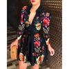 Women Printed Long Sleeve Dress Casual Bandage Mini A-line Dresses Sexy Party Feminias Vestidos Women Clothes