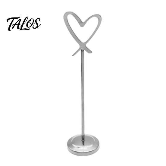 Table Decoration Accessories Hollow Heart Number Holder, Love Place Card Stand, Metal Stand Clip for Photos, Food Signs, Memo Notes, Weddings,