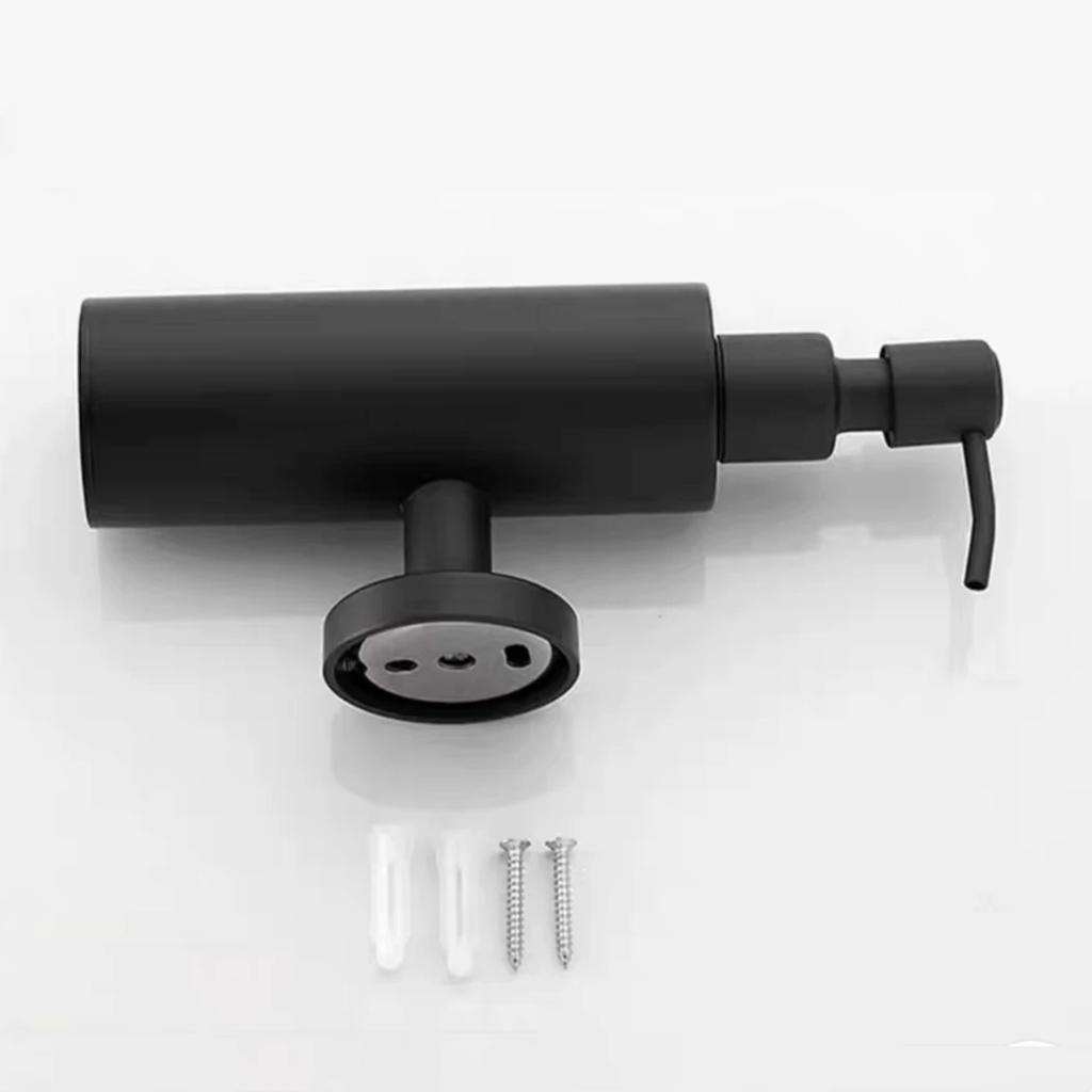Schwarze Flüssigseifenspender Handpresse Metallpumpe Spender Wand Badezimmerzubehör Küche Edelstahl Lotionflasche
