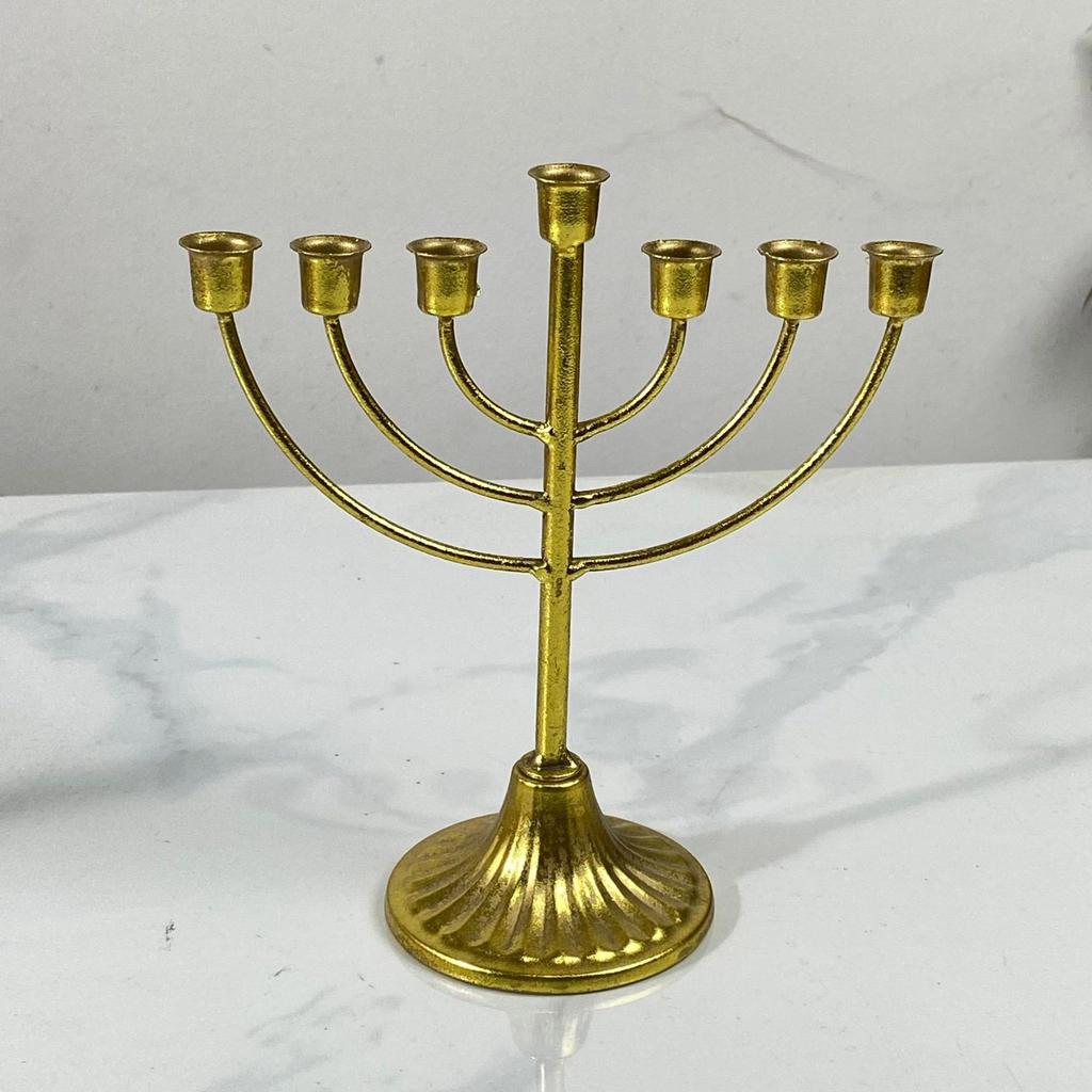Hanukkah Candle Stand Festive Celebration Candle Holder 7/9 Branch for 0.51in Dia Candle Detachable For Home Decor