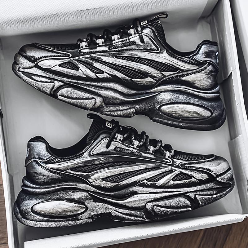 

Hot Men s Shoes Anti Slip Running Air Cushion Sports Teenagers With A Sense Of Luxury Worn Out Height Increasing Dad 44 чорний