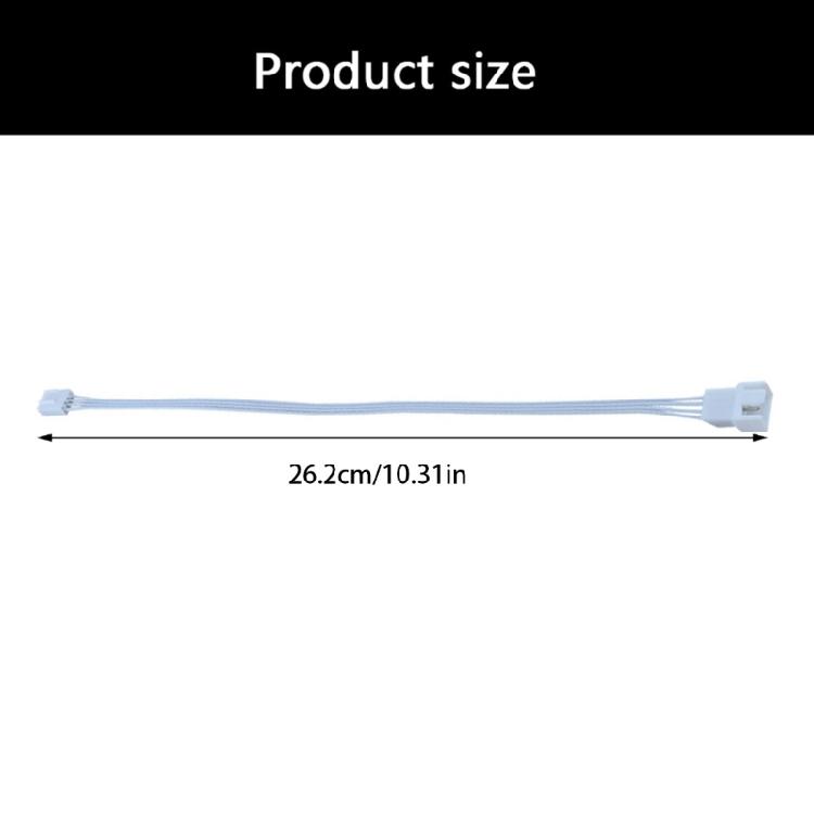 Premium PVC Housing 4PIN CPU Fan Power Extension Cable Simplifies Installation In Gaming Rigs And Workstations 11.81inch