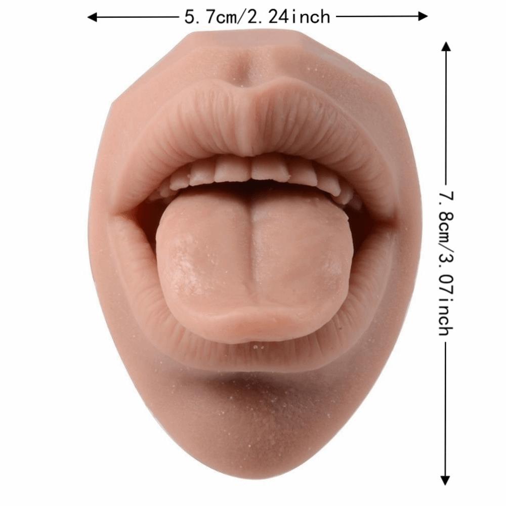 Leichtes Lippen- und Zungenmodell Silikon-Lippenpiercing-Displayständer Mädchen Frauen