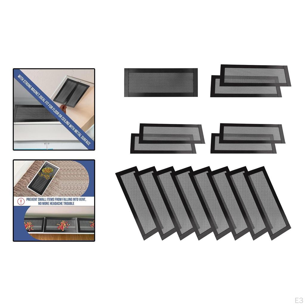 Floor Ventilation Grille Cover, Mesh Air Outlet PVC, Dustproof, for