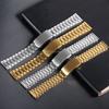 Stal Nierdzewna Pasek do Zegarka 12mm 14mm 18mm 20mm Srebrny Złoty Uniwersalny Pasek Metalowa Bransoleta z Zapięciem Składanym dla Mężczyzn Kobiet Opaska na Nadgarstek