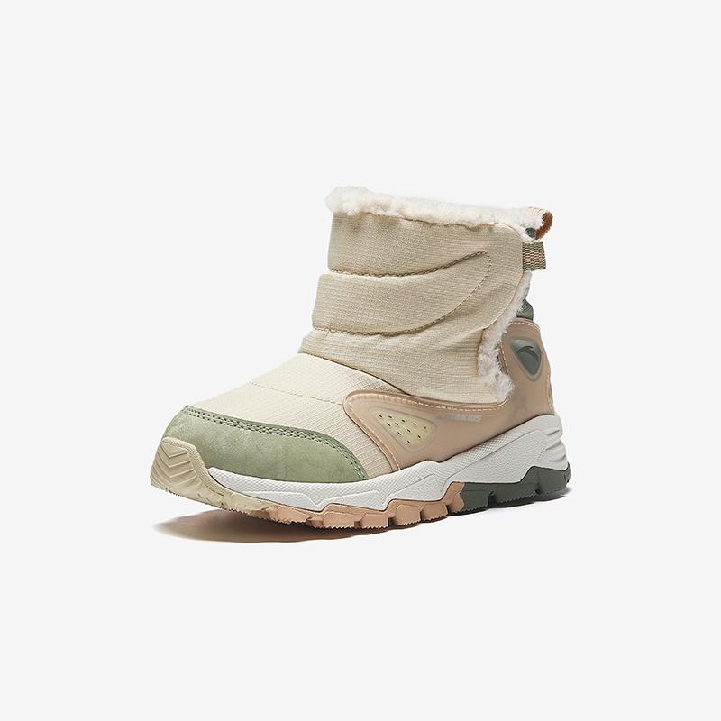 Anta Kids Trendy Fashion Thickened Warm Durable Non-Slip Boots Kids boots Granular-Rice-Yellow Plain-Green Washed-Green A22449942-1