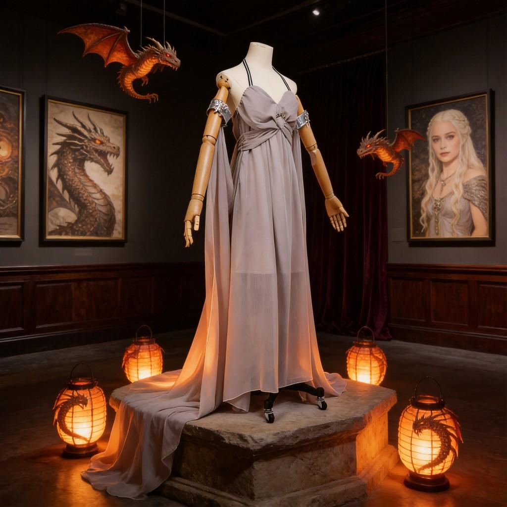 Game Of Thrones Daenerys Long Dress Cosplay Costume For Halloween And Anime Role Play