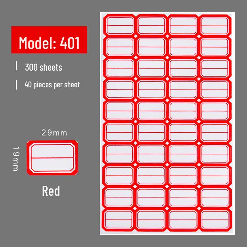 Self-Adhesive Label & Name Stickers for School & Warehouse Classification