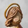 Mini Prayer Figure Jewelry Box Resin Handmade Mary Virgin Jesus Praying Christian Keepsake Box Catholic Gift for Men Women