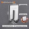 Ganchos de pared adhesivos de acero inoxidable duraderos - Sin taladro, Fuerte capacidad de carga, Ganchos metálicos para ropa sin dejar marca