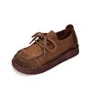 Handmade Retro Single Shoes Women's 2026 Autumn New Comfortable Soft-soled Casual Shoes Round Head Leather Women's Shoes