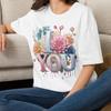 Floral "I Love You" Tee | Floral Love T-Shirt Gift for Her Mom Grandma Family Friend Sister Crew Team Party Aunt