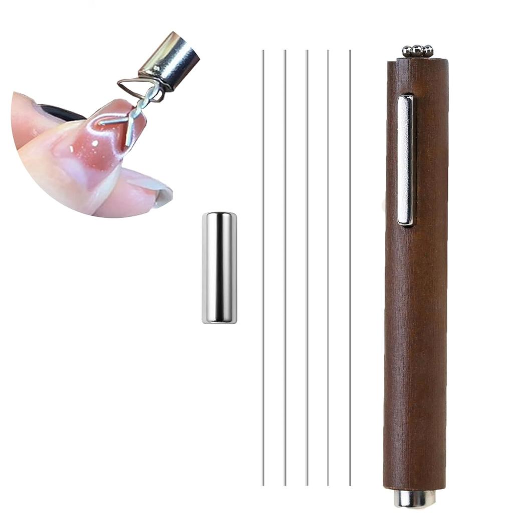 LINMANDA 3 In 1 Wooden Cat'S Eye Magnet, Multi-Functional Nail Magnet, Magnetic Gel Nail Polish For Professionals And Families