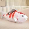 75CM Giant Koi Red Fish Stuffed Animal Soft Toy Cute 3D Carp Plush Pillow Birthday Gift Home Decor