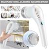 Household Electric Cleaning Brush 5-In-1 Bathroom Wash Brush Kitchen Cleaning Tool USB Handheld Bathtub Brush Electric Brush Cleaner Sink
