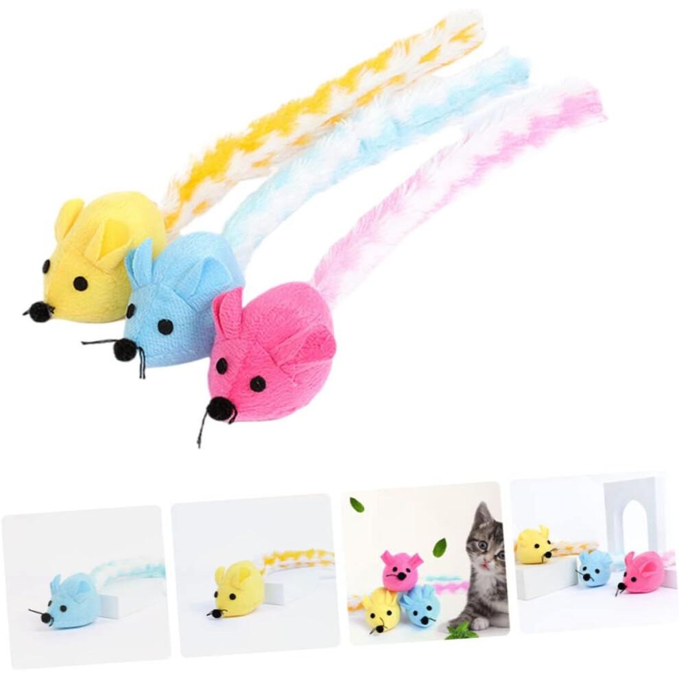 Catnip Plush Mouse Shaped 3Pack For Indoor Cats, Interactive Soft Toy, Durable Catnip Toy, Promotes Activity