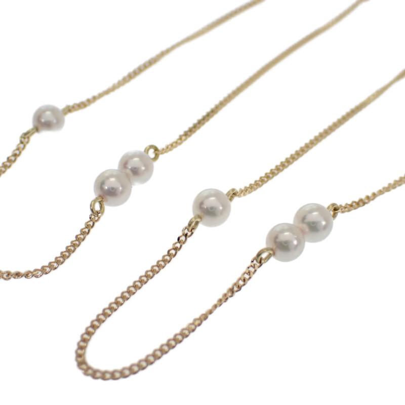 no brand  Necklace Pearl/K18 yellow gold Women