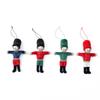 Classical Fabric Nut Cracker Soldier Figures Christmas Tree Hanging Ornaments Holiday Home Decoration