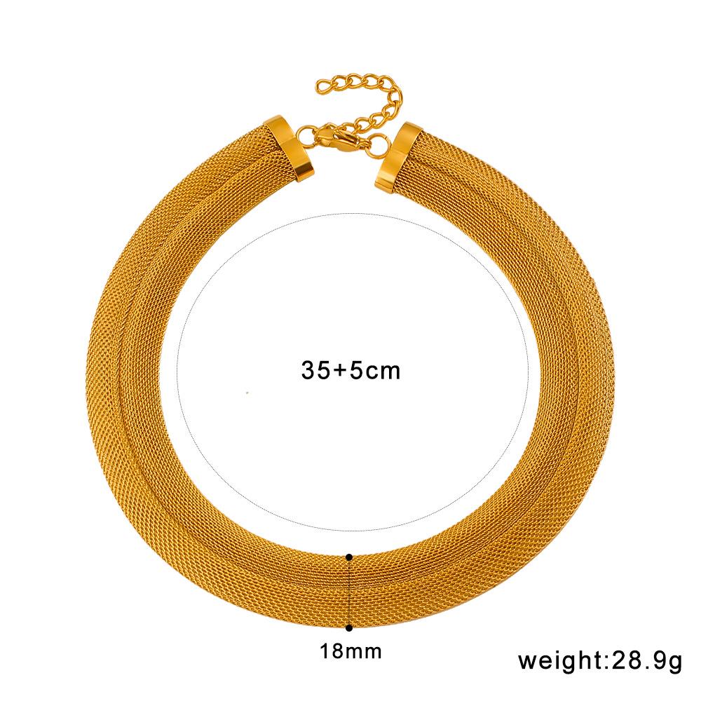 Trendy Woven Necklace: Chic, Simple, Luxurious, and Fade-Resistant золотой