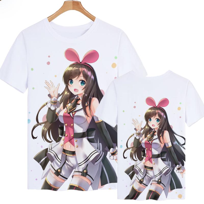 Kizuna AI Hololive VTuber Cosplay T-shirt 2025 New 3D Print Kawaii Kid Anime t shirt Men/Women Harajuku Short Sleeve Tee Y2k Top