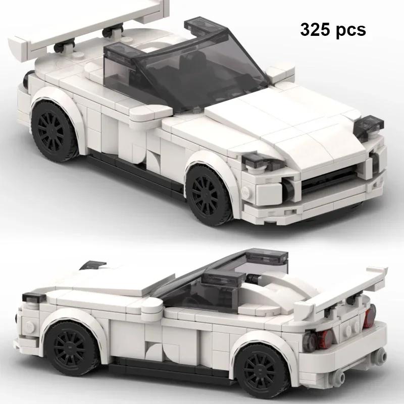 Technisches Auto Stadt Geschwindigkeit Sport MOC Kreatives Rennauto Bausteine Garage Auto Rennauto Auto Fahrzeug Spielzeug