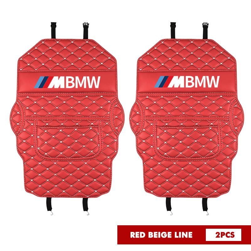 Car Seat Back Leather Anti Kick Mat Storage Bag Protector Pad For BMW M Performance Alpina M3 M5 M6 X1 X3 X4 X5 G20 FD8