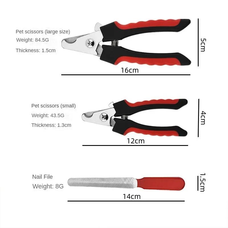 Pet Cat Dog Professional Nail Clipper Cutter with Sickle Stainless Steel Grooming Scissors Clippers for Pet Claws Dog Supplies