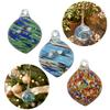High Borosilicate Glass Spheres Hand Blown Ball Ornament, Colorful Christmas Hanging Decoration Handmade Ornaments for Tree, Window, Patio,