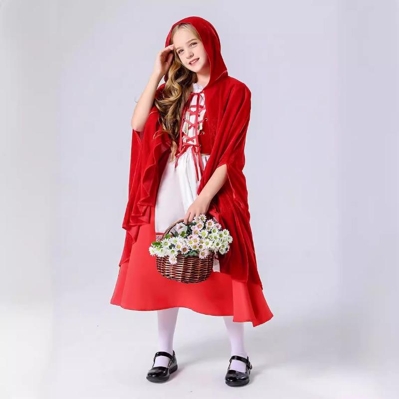 New Halloween Children's Little Red Riding Hood Party Nightclub Dance Queen Christmas Dress