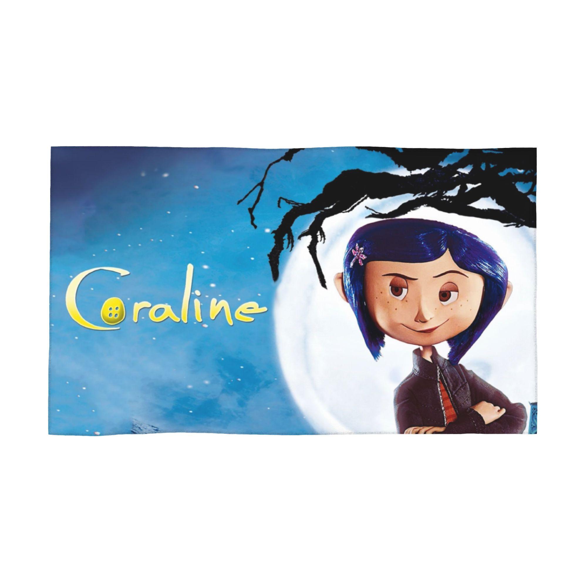 

Coralines Halloween Cartoon Anime Soft Face Towel Quick Dry Pool Bath Cotton Towels Breathable W30*H60(CM)