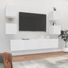 6 Piece TV Cabinet Set White Particleboard
