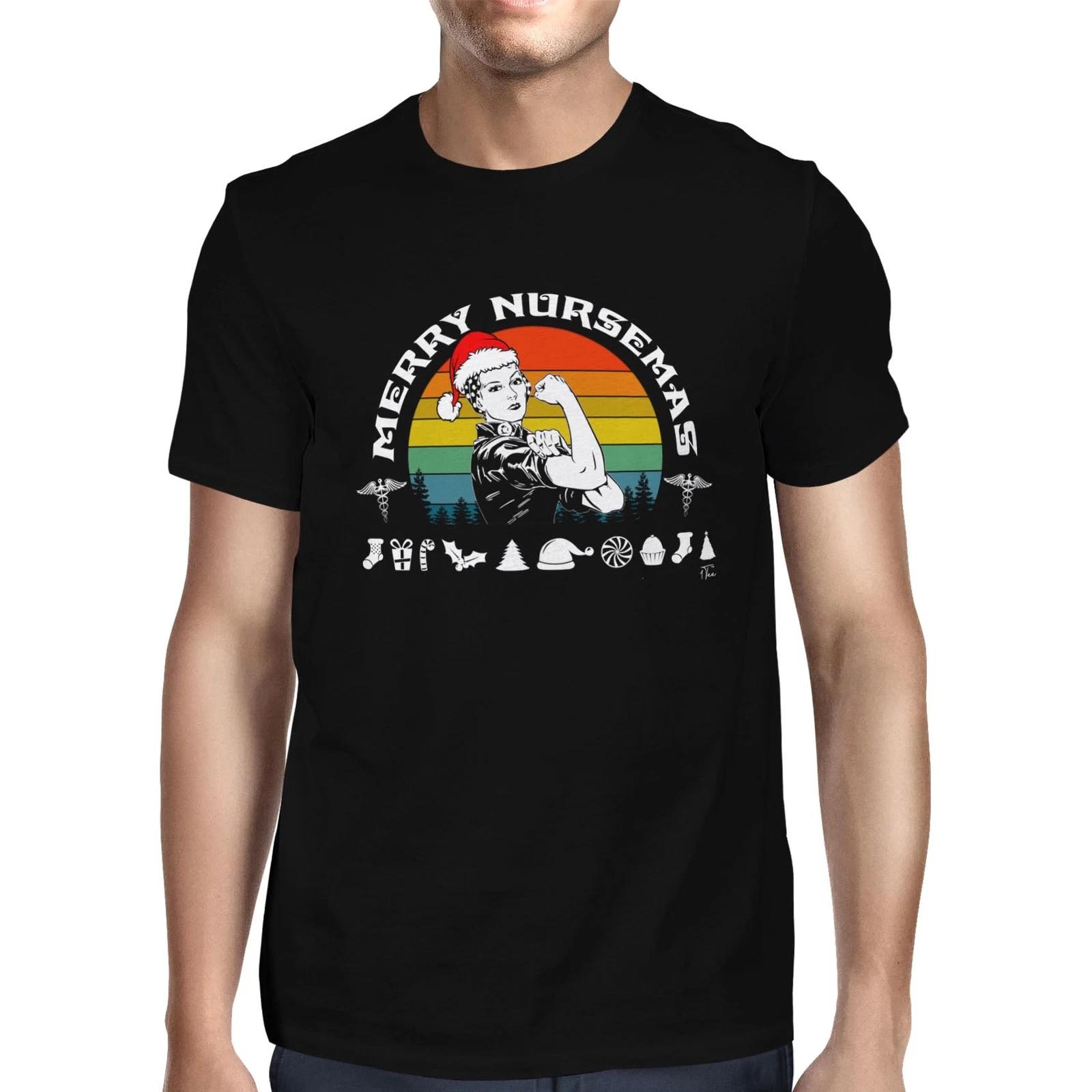 1Tee Mens Merry Nursemas Christmas T-Shirt XXXL