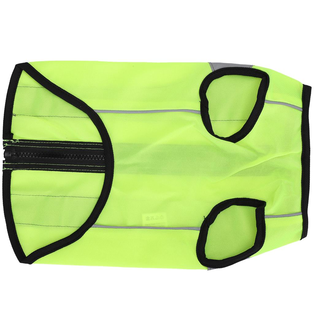 Pet Night Safety Clothing Glowing Jacket Lightweight Reflective Vest Zipper for DogsFluorescence