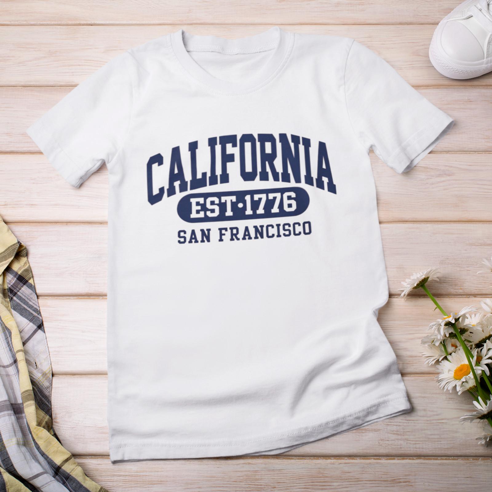 California San Francisco T-Shirt | Vintage Varsity EST 1776 Graphic Tee S