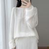 2026 Autumn/Winter Women's Lightweight Wool Knitwear: Soft Fluffy Loose Casual Round Neck Sweater.
