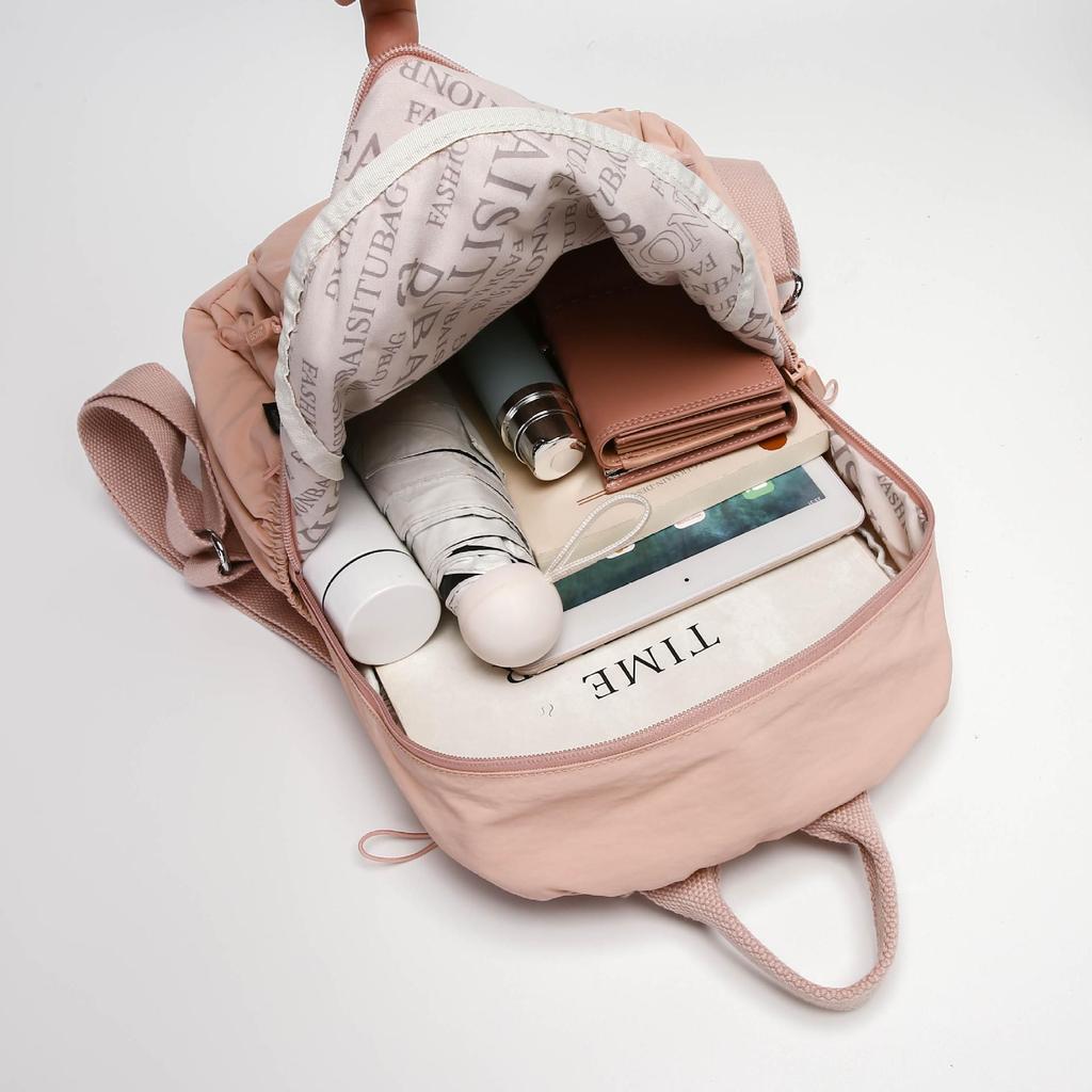 Nylon Waterproof Casual Backpack - Stylish, Spacious Japanese & Korean Inspired Schoolbag