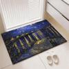 Famous Art Painter Vincent Van Gogh Floor Mat Soft Thickened Flannel Door Mat Non-Slip Living Room Rug Home Decor