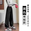Tie-up Sweatpants Women's Spring and Autumn New Loose Velvet Wide-leg Pants Casual Straight Tooling Sweatpants