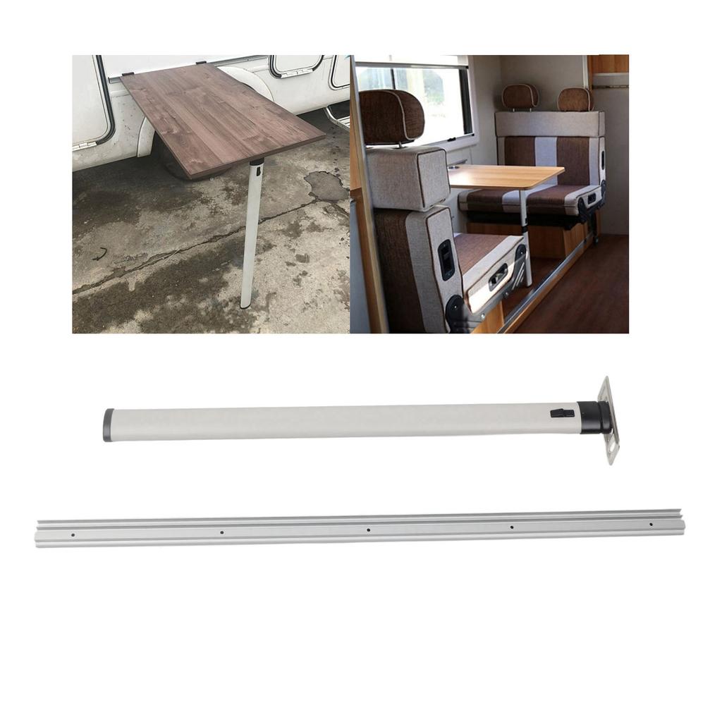 730mm/28.7in Foldable Table Leg Detachable Aluminium Alloy for RV Trailer Motorhome Wall Mount Desk